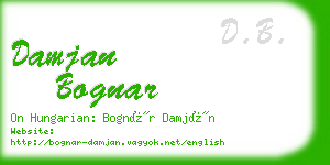 damjan bognar business card